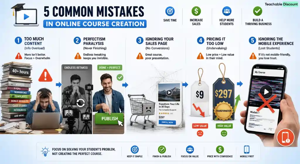 Online course creation pitfalls and solutions