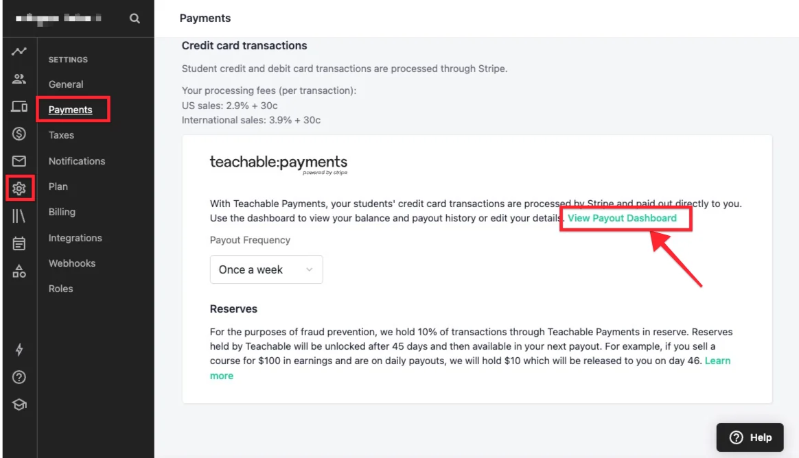 Teachable Payment Processing for UK Creators