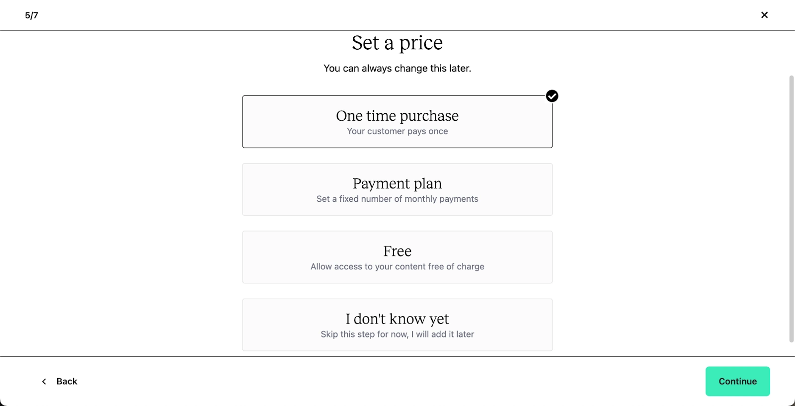 Set Pricing in Teachable